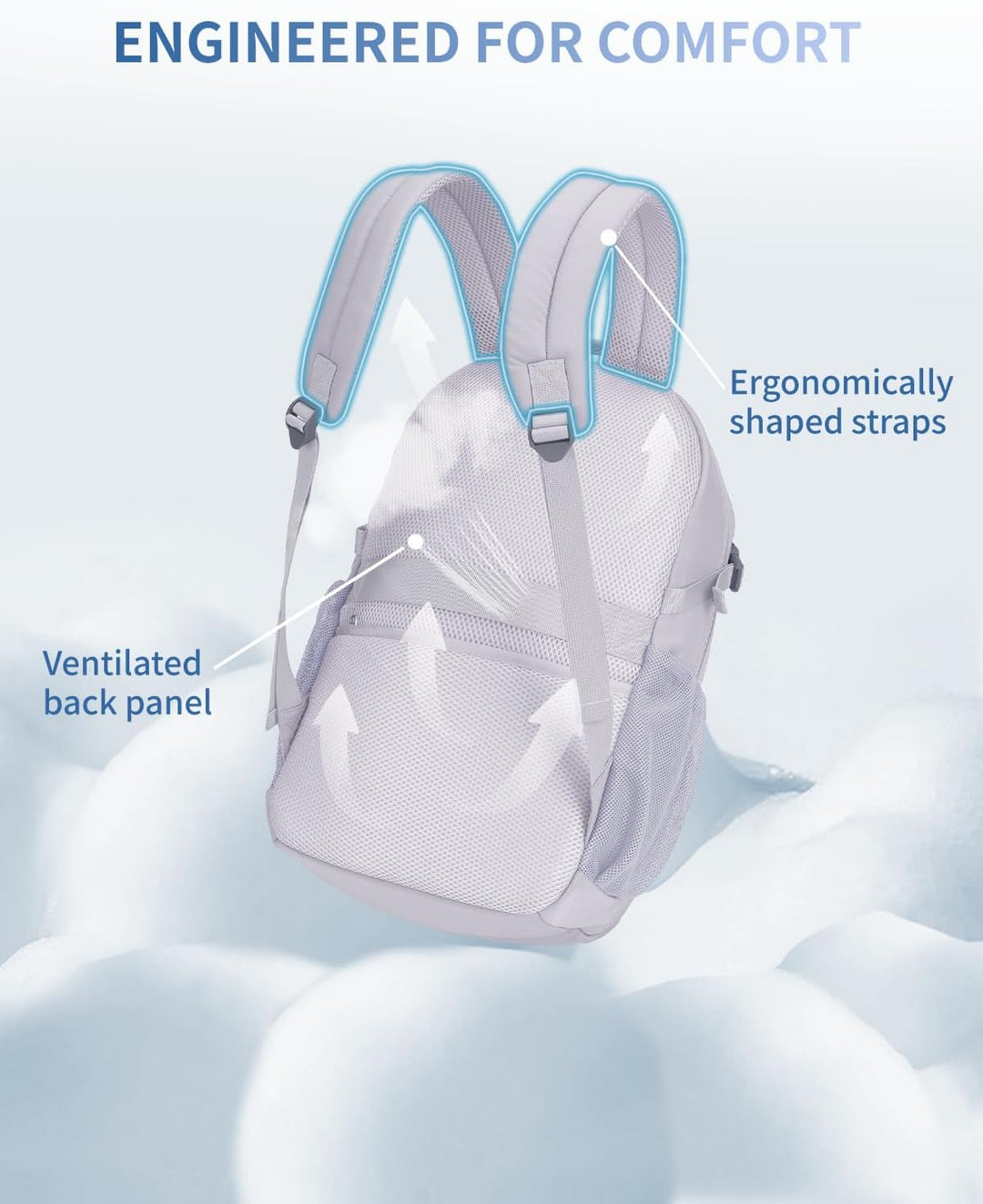 ECOHUB Mochila de viaje para mujer, para portátil de 17.3 pulgadas,...