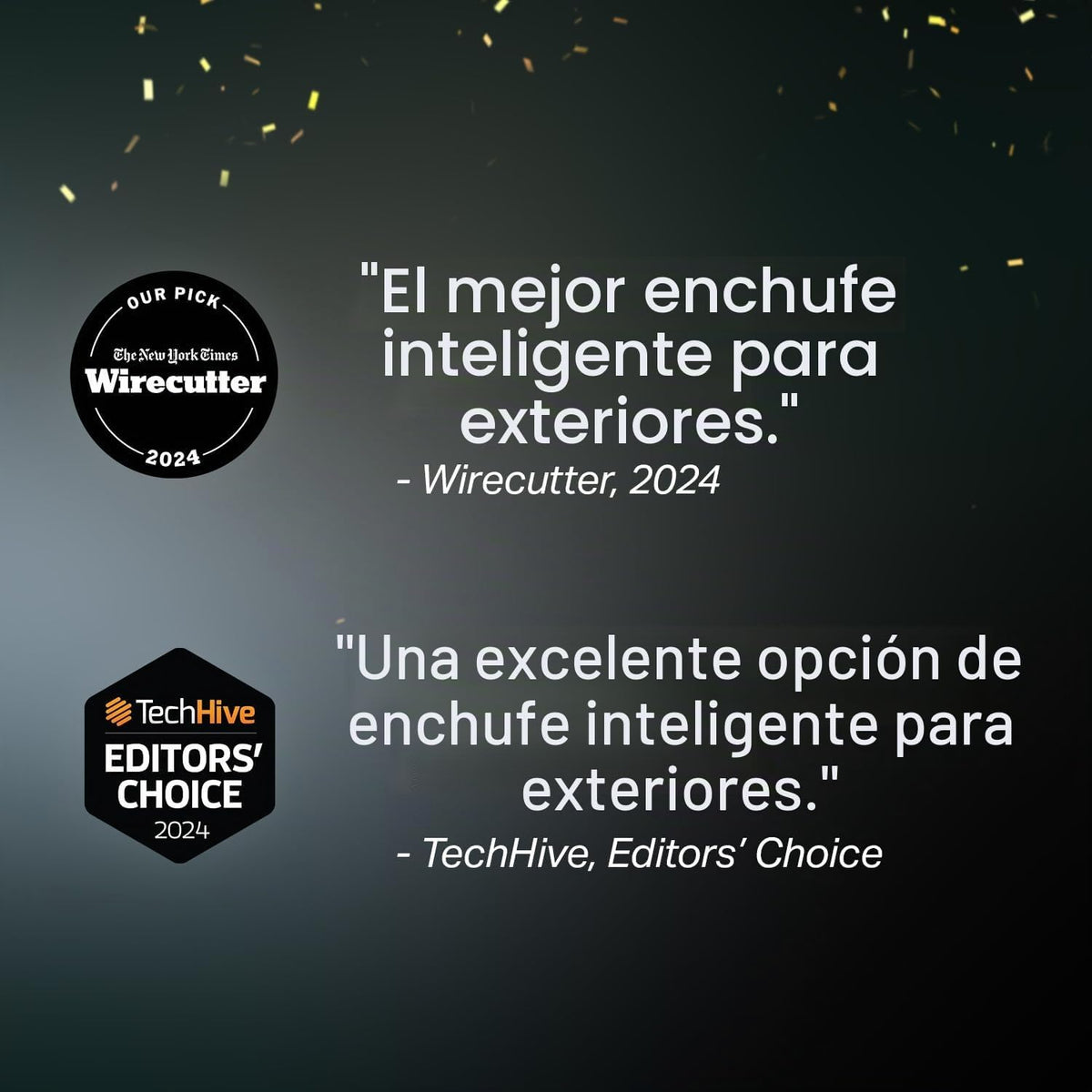 Kasa - Enchufe inteligente para exteriores, toma Wi-Fi para el hogar inteligente con 2 enchufes, resistencia a la intemperie IP64, compatible con Alexa, Google Home e IFTTT, no requiere concentrador