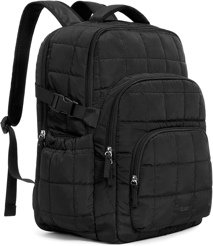CLUCI Mochila inflada acolchada para laptop para mujeres