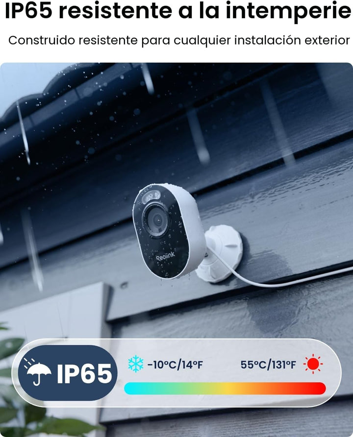 REOLINK Cámara de seguridad inalámbrica para exteriores Lumus 2K, v...