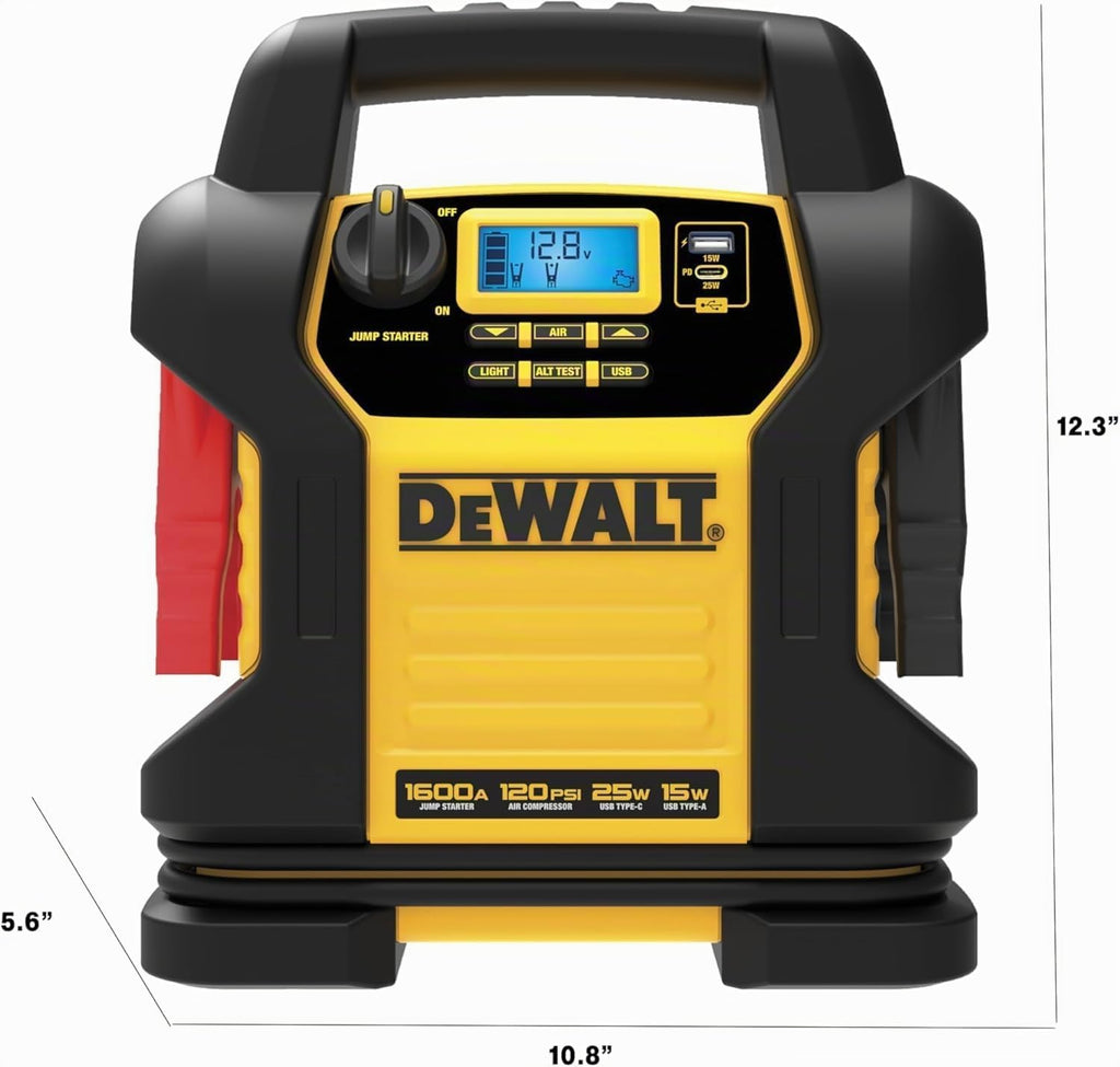 DEWALT DXAEJ14 Arrancador de salto de 1600 amperios pico con inflador de