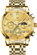 OLEVS Relojes para hombre, resistente al agua, de lujo, gran cara, reloj analógico de cuarzo de acero inoxidable, relojes de vestir analógicos para hombre, luminoso, multifuncional, reloj de hombre