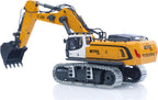 TOUCAN RC Hobby Excavadora RC para adultos 1/50 K970 pistas de cubo de metal versión mejorada Control remoto Construcción Vehículo Luz Sonido RTR batería recargable Estuche de regalo