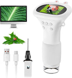 Microscopio para niños, SKYBASIC pantalla IPS de 2" 1000X microscopios digitales de mano microscopios HD de bolsillo mini microscopio USB portátil cámara, compatible con PC, regalos educativos de