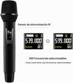 PRORECK UK-4000 UHF Sistema de micrófono inalámbrico de 4 canales con cuatro micrófonos