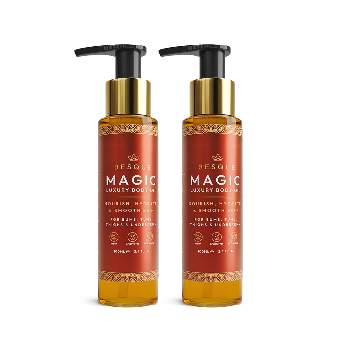 Aceite corporal mágico Besque, 3.38 FL OZ, aceite corporal para des...
