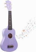 Ukelele de guitarra acústica de fibra de carbono de 21 pulgadas, instrumentos musicales (morado)