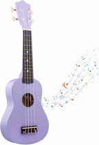 Ukelele de guitarra acústica de fibra de carbono de 21 pulgadas, instrumentos musicales (morado)