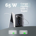 Torre regleta, estación de carga de 230W para múltiples dispositivos