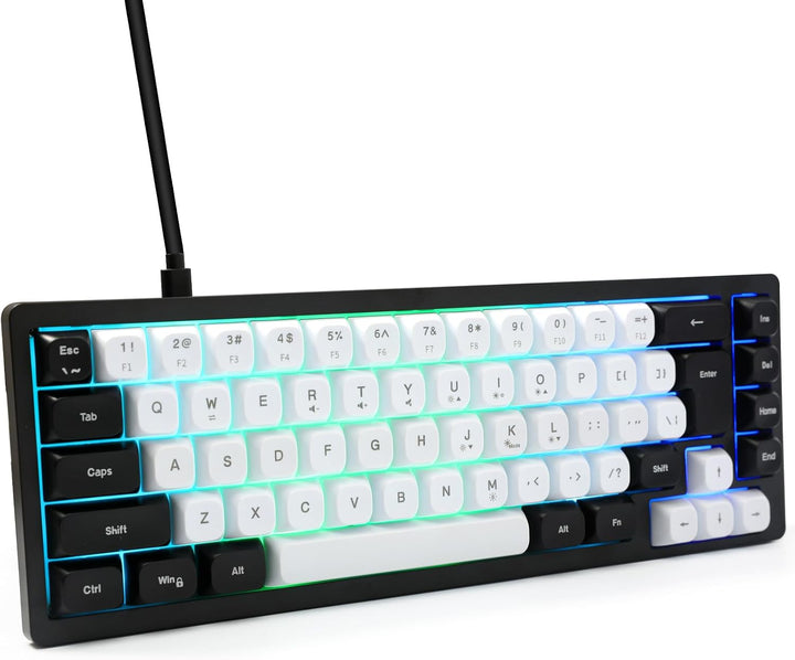 Teclado de Membrana para Juegos RGB con Cable. Teclado de Computado...