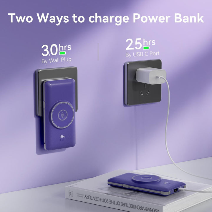 LUCKYFELLOW Cargador portátil magnético de 10000 mAh para iWatch y...