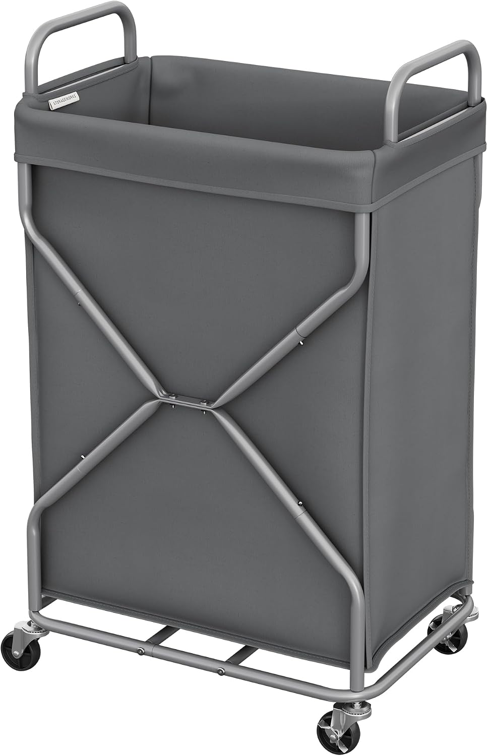 StorageWorks Cesta de lavandería con bolsa extraíble, gris, 120L