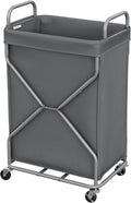 StorageWorks Cesta de lavandería con bolsa extraíble, gris, 120L