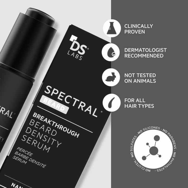 DS Labs Spectral.BRD - Suero acondicionador para barba, 30 mL, sopo...