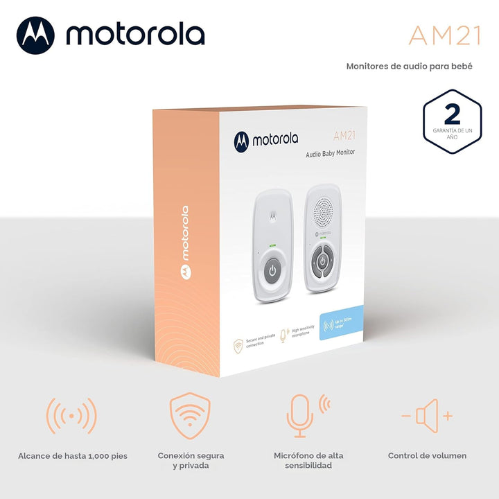 Motorola Nursery Solo audio para monitor de bebé, sin WiFi, AM21 de...