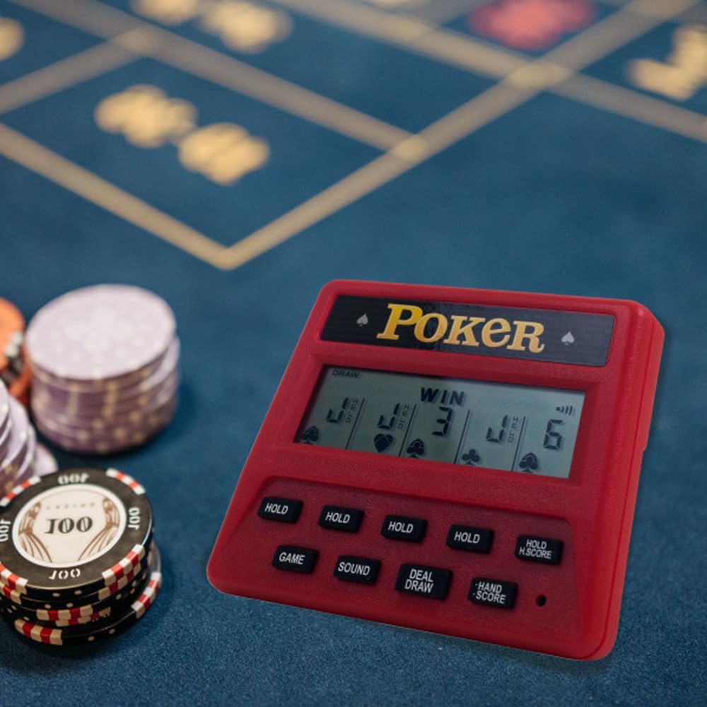 Trademark Global juego de poker electrónico de mano, 5 en 1.