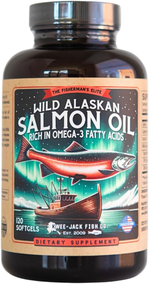 Suplemento Omega 3 de aceite de pescado de salmón salvaje de Alaska...