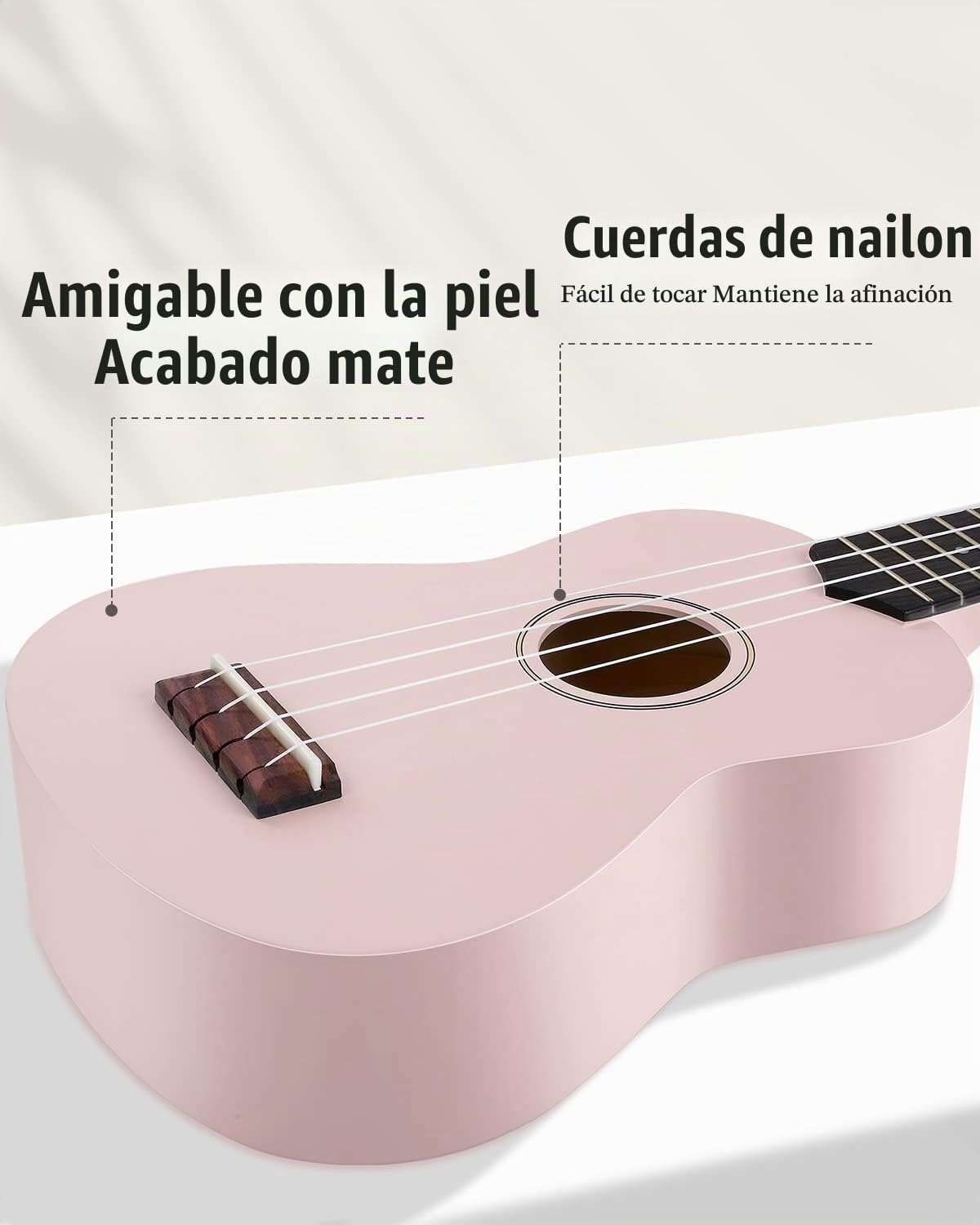 Donner Ukulele soprano para principiantes, ukulele mate de 21 pulgadas, kit para principiantes con bolsa, correa, afinador, cuerdas, púas, paño, lecciones en línea gratuitas, regalo de fiestas