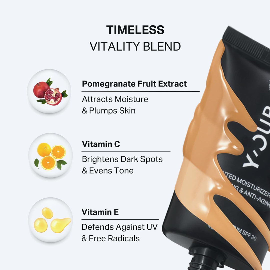 Y'OUR Crema hidratante teñida SPF 30: protector solar facial an...