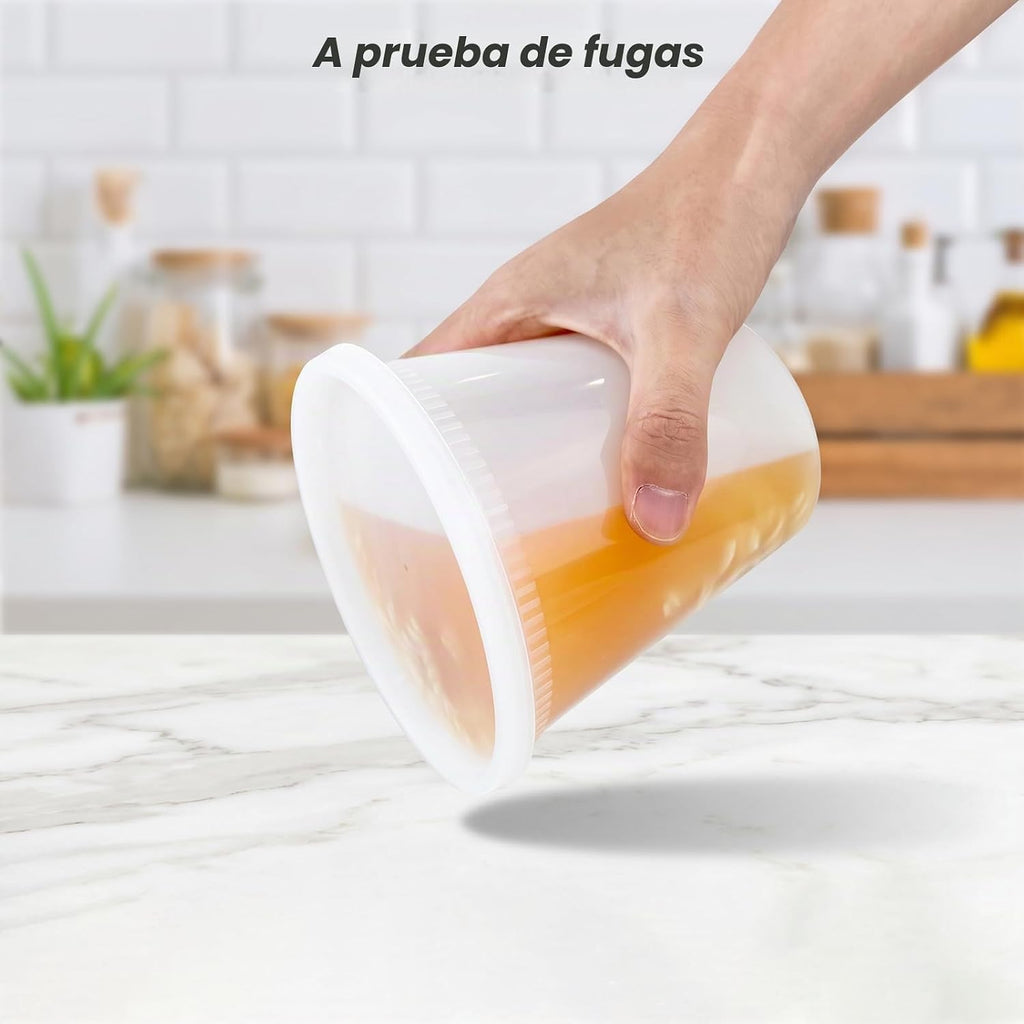 Dealusy Juego de 40 recipientes de 32 onzas con tapas