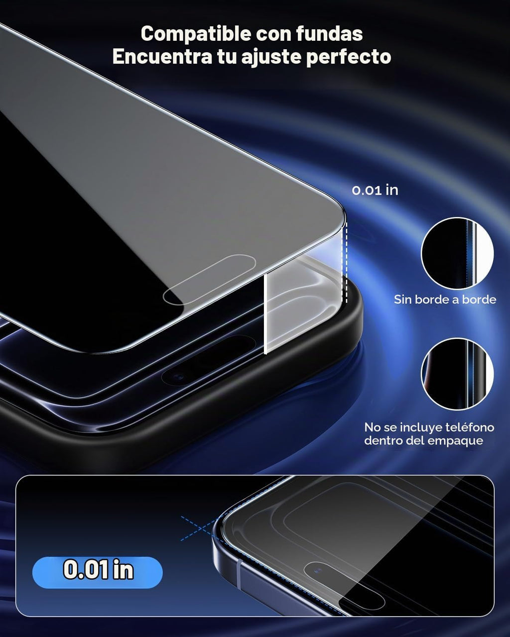 UNBREAKcable Protector de pantalla de privacidad para iPhone 17 Pro, caja