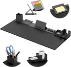 KDD Juego de Alfombrillas de Escritorio, Alfombrilla de Ratón 6 en 1 con Accesorios Magnéticos de Almacenamiento de Escritorio Función DIY para Soporte de Teléfono y Tableta/Portavasos/Soporte para
