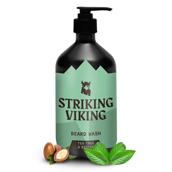 Striking Viking Champú para barba con árbol de té, biotina y aceite...