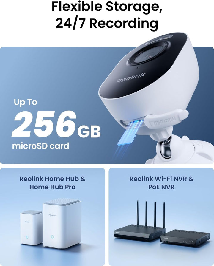 REOLINK Cámara de seguridad inalámbrica para exteriores Lumus 2K, v...