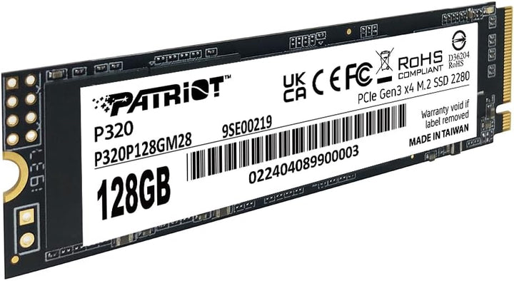 Patriot Memory P320 SSD interno de 128 GB - NVMe PCIe Gen 3x4 - M.2...
