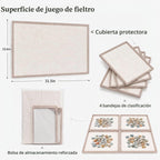 Tablero de rompecabezas para 1000 piezas, 4 bandejas de
