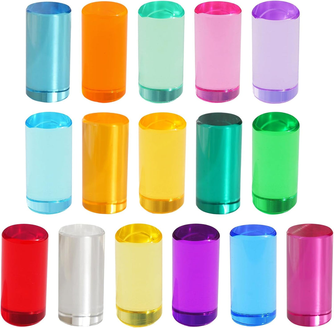 Arnbz 16 bloques acrílicos de arcoíris, cubos de gemas de cristal L...