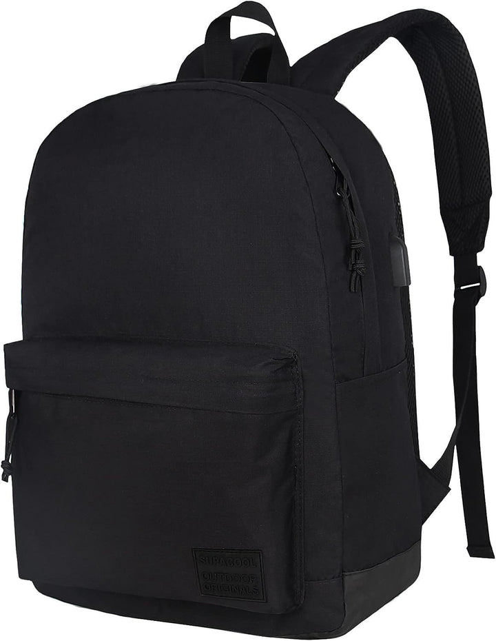 SUPACOOL Mochila casual para laptop con puerto de carga USB para ho...