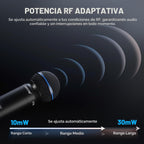 Phenyx Pro UHF Sistema de Micrófono Inalámbrico Inteligente