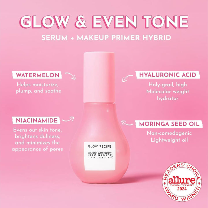 Glow Recipe Gotas de Rocío de Niacinamida de Sandía - Suero Facial...
