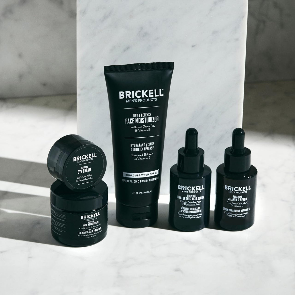 Brickell Complete Defense Rutina antienvejecimiento para hombre, cr...