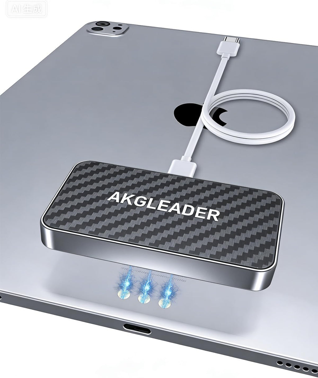 Cargador inalámbrico magnético para iPad Pro 11 (1st/2nd/3rd/4th) y iPad Air 11 (M2/M3) y iPad Air 10.9, conector inteligente de carga rápida de 18 W, almohadilla de carga inalámbrica de aleación con