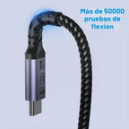 USB C Cable 80Gbps 1.5ft 2 Packs, Short USB 4 Cable 240W, 16K Monitor