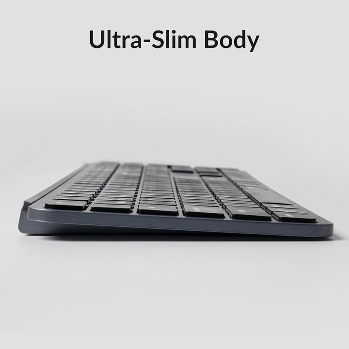 Keychron Teclado inalámbrico ultrafino B6 Pro, ZMK de tamaño comple...