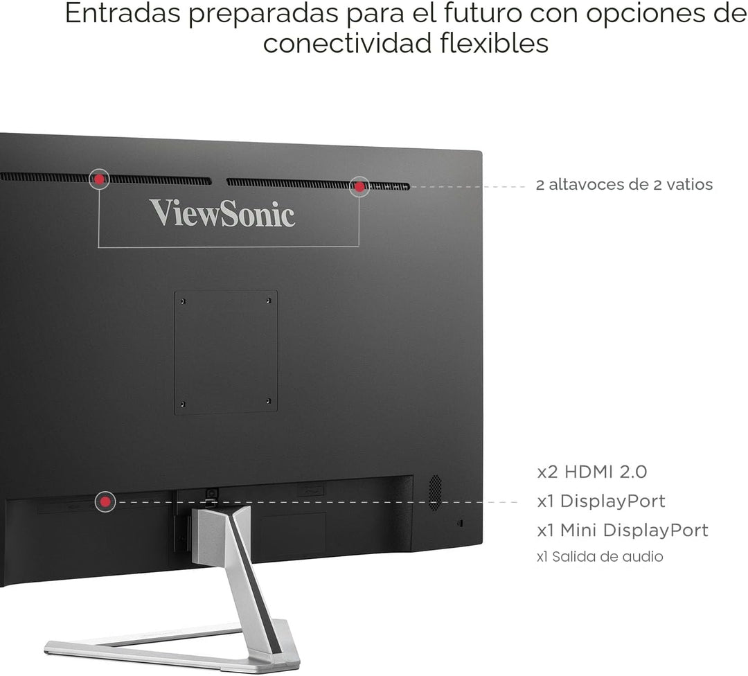 ViewSonic VX3276-4K-MHD Monitor 4K UHD de 32 pulgadas con biseles u...