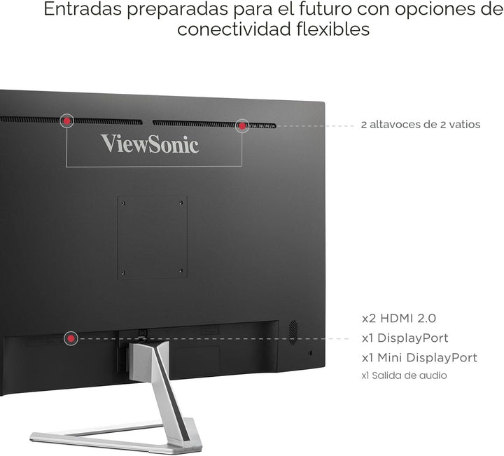 ViewSonic VX3276-4K-MHD Monitor 4K UHD de 32 pulgadas con biseles u...
