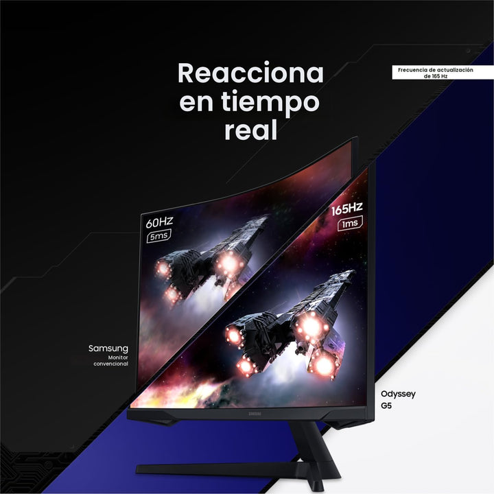 Samsung Odyssey (G55C) Series QHD 1000R - Monitor curvo para juegos...