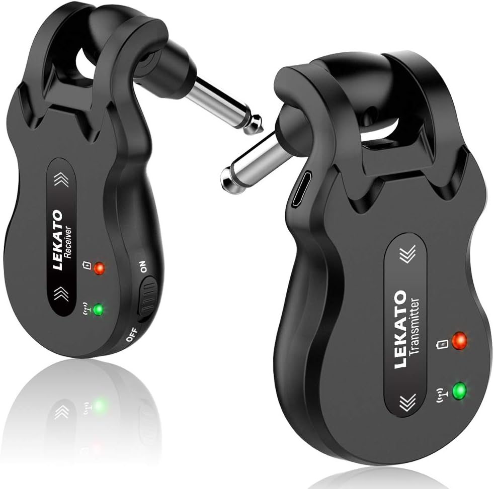 LEKATO Sistema Inalámbrico para Guitarra 5.8 Transmisor Receptor In...