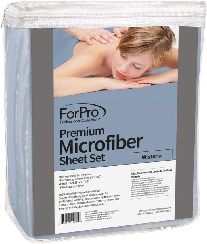 ForPro Professional Collection Juego de sábanas de masaje de microf...