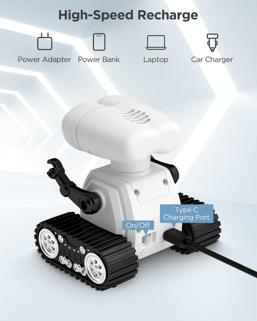Juguetes robot para niños, juguetes de robot recargables de control remoto con walkie talkies, programación, detección de gestos, música, función de ojos cambiables, juguetes de robot RC regalos para niños y niñas de 6 a 12 años