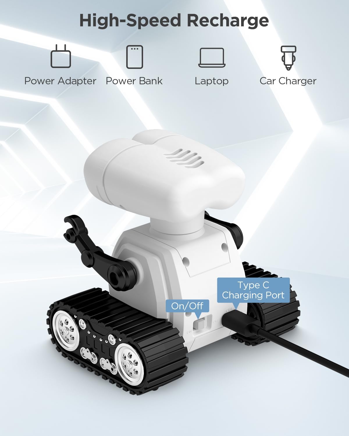 Juguetes robot para niños, juguetes de robot recargables de control remoto con walkie talkies, programación, detección de gestos, música, función de ojos cambiables, juguetes de robot RC regalos para niños y niñas de 6 a 12 años