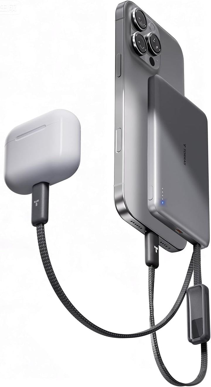TORRAS Cargador portátil AirVolt, batería ultradelgada de 0.5 pulga...