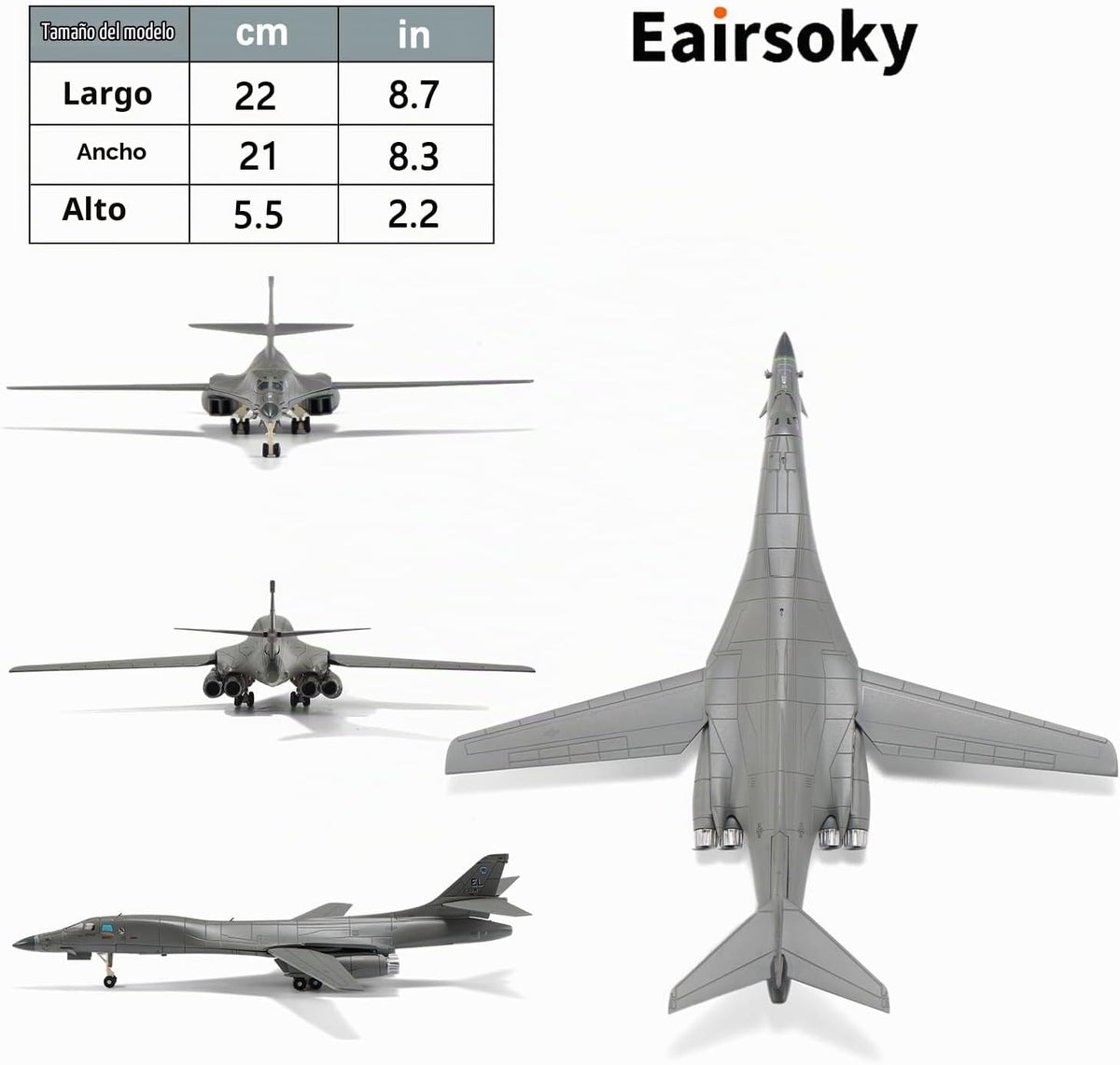 Modelo de bombardero pesado de metal B-1B Lancer a escala 1:200, modelos militares de aviones fundidos a presión para colección o regalo
