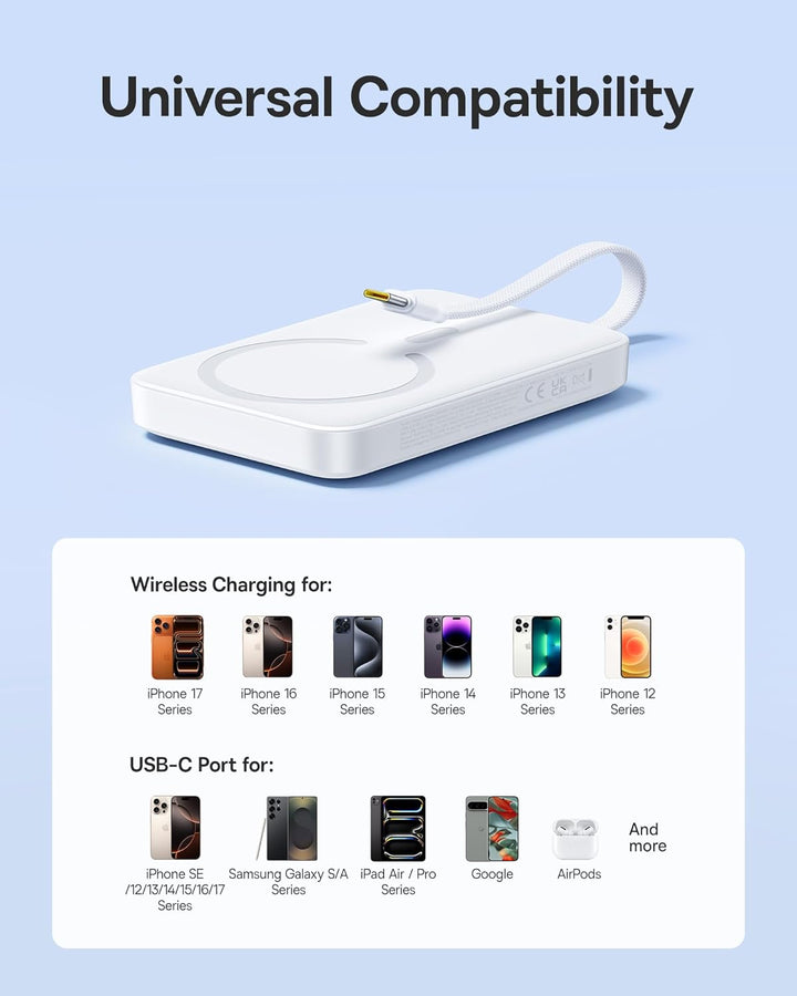 Baseus Magsafe Power Bank, cargador portátil magnético de 10,000 mA...