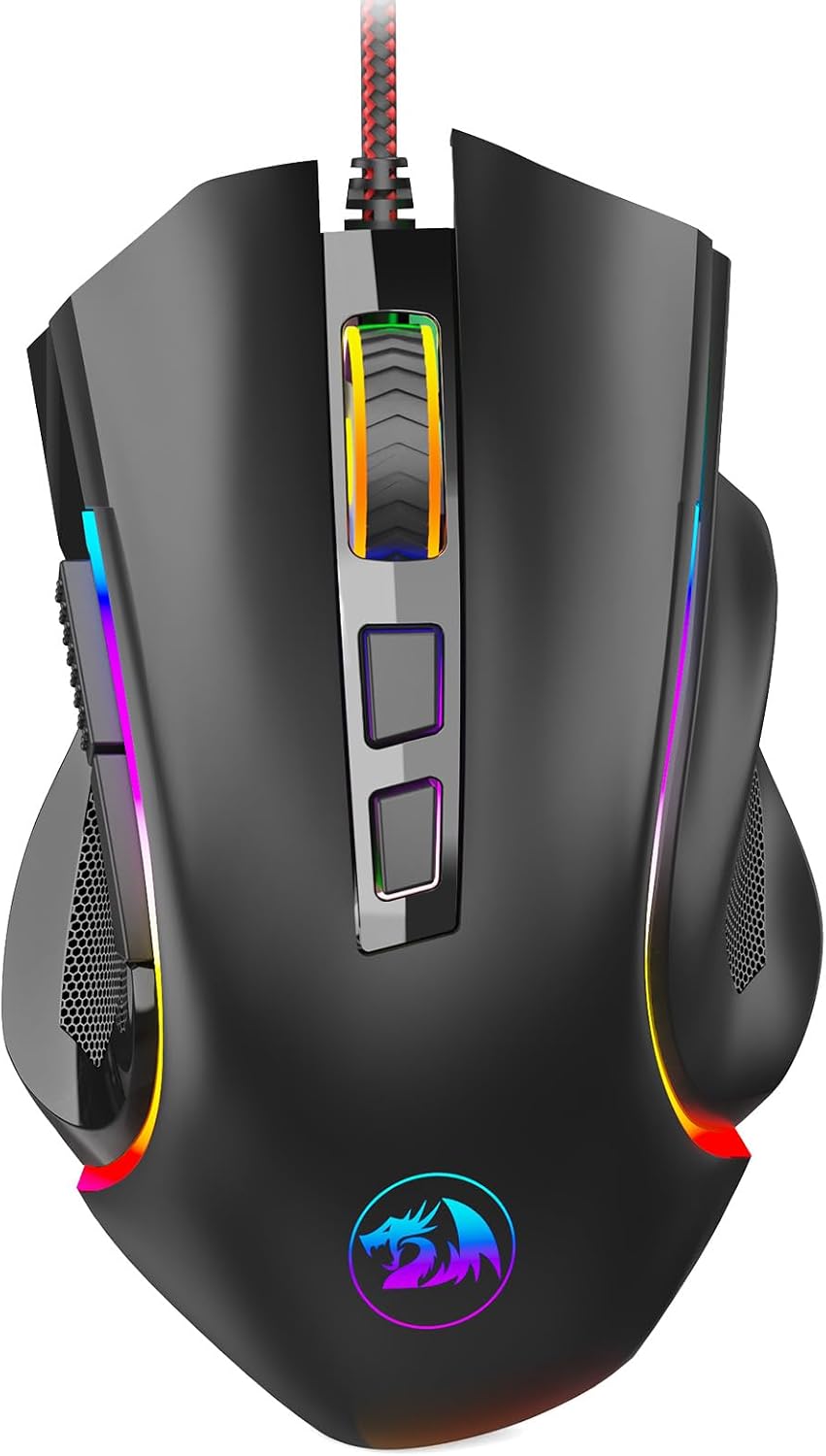 Redragon M602 Mouse para juegos, mouse ergonómico RGB para juegos c...