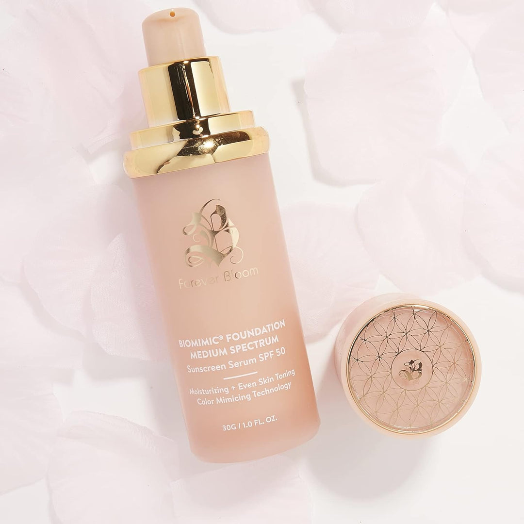 Base con Espectro Medio Bio Mimic de Forever Bloom; Protección sola...